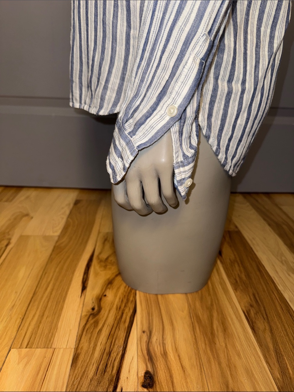 Lucky Brand Striped Button-Up Women’s Shirt in Blue and White - Picture 6 of 8